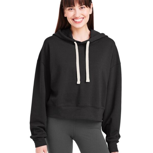 Women's Vintage Oversized Cropped Hooded Sweatshirt Thumbnail